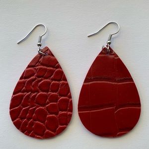‼️5/$20 Faux Leather Dangle earrings